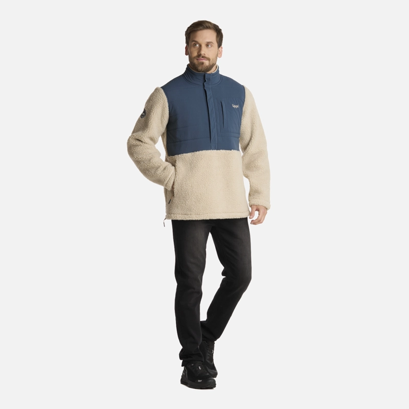 POLAR HOMBRE GLACIAR SHERPA-PRO 14 ZIP JACKET BEIGE LIPPI - 7