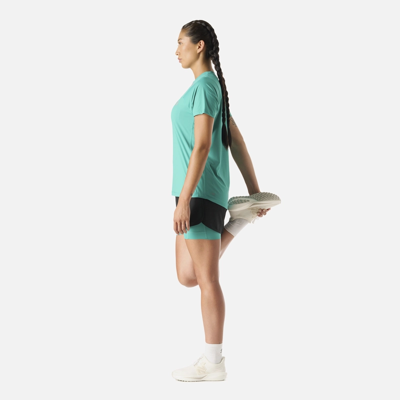POLERA MUJER BUILT TO MOVE T-SHIRT TURQUESA VULCANO - 3