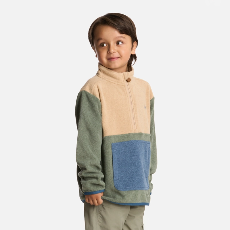 POLAR NIÑO FOREST 14 ZIP SWEATSHIRT JADE OSCURO LIPPI - 2