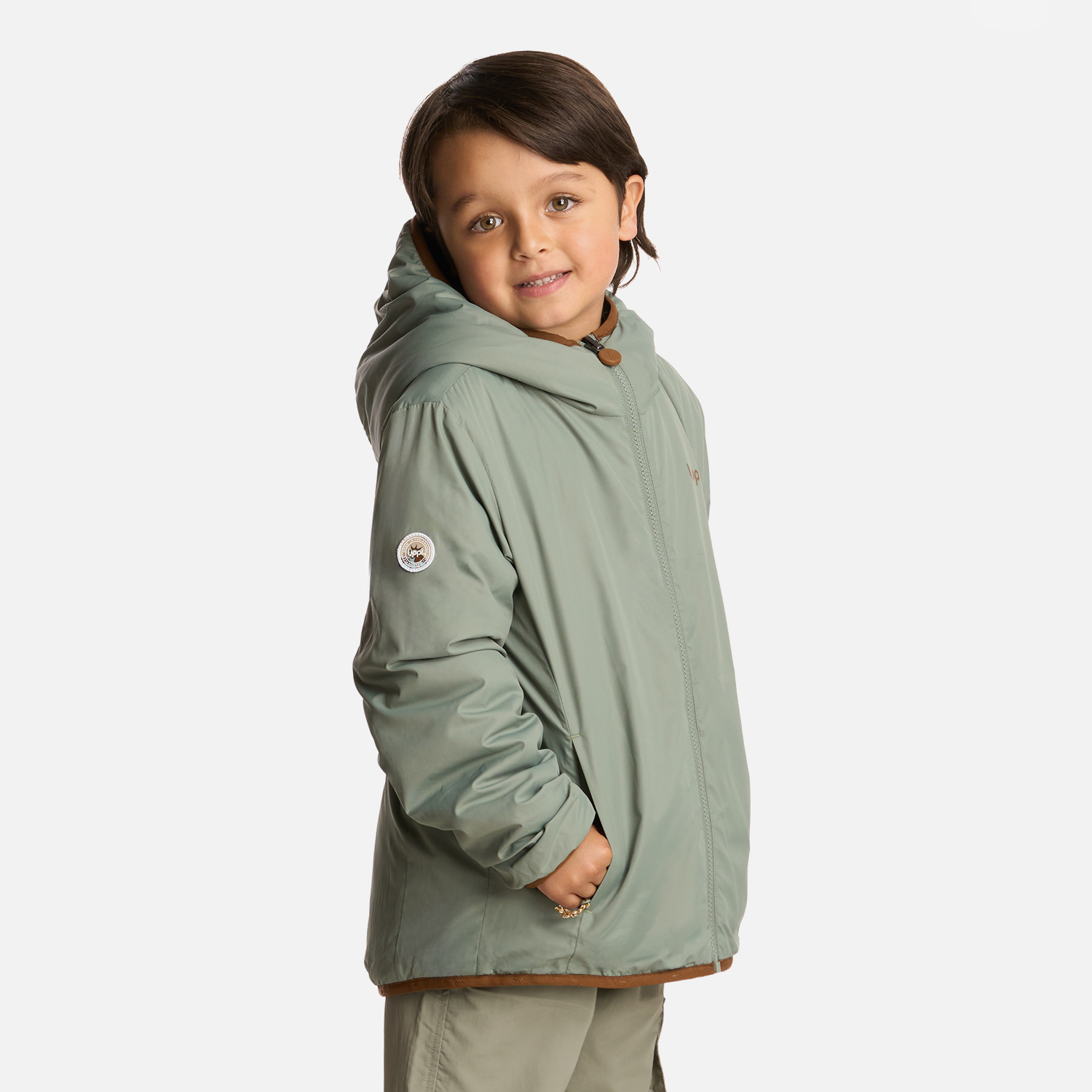 CHAQUETA NIÑO TWO-FACES HOODY PRINT JADE OSCURO LIPPI I25 - 3