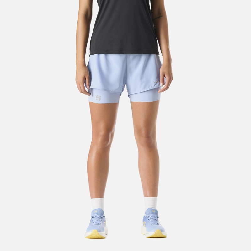 SHORTS MUJER BUILT TO MOVE 2-IN-1 2,5' SHORTS CELESTE VULCANO - 1