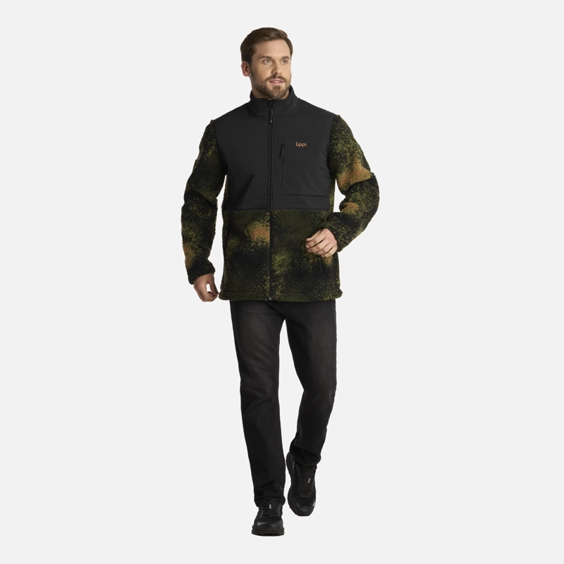 POLAR HOMBRE GLACIAR SHERPA-PRO JACKET PRINT VERDE MILITAR LIPPI - 6