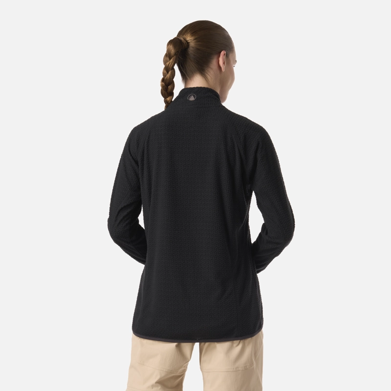 POLERON MUJER JACARANDA NANO-F 1/4 ZIP NEGRO LIPPI V26 - 3