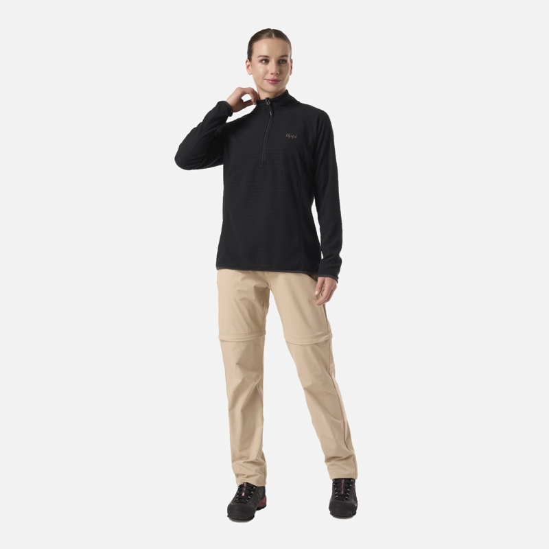 POLERON MUJER JACARANDA NANO-F 1/4 ZIP NEGRO LIPPI V26 - 5