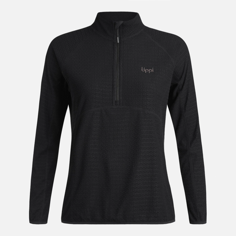 POLERON MUJER JACARANDA NANO-F 1/4 ZIP NEGRO LIPPI V26 - 6