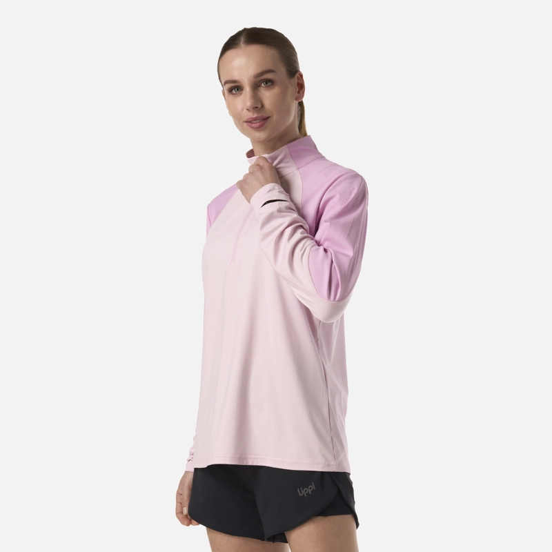 POLERON MUJER PUERTO TRUCCO 1/4 ZIP ROSA LIPPI - 2