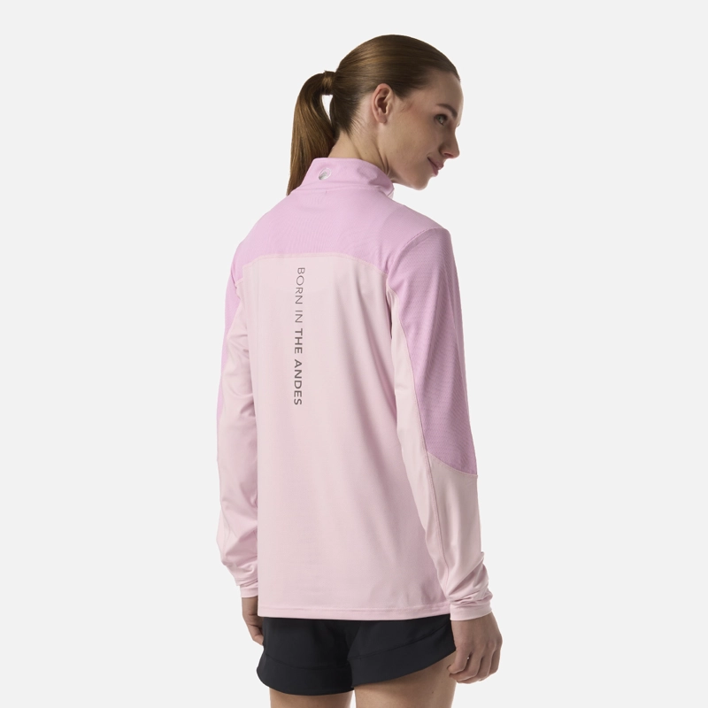 POLERON MUJER PUERTO TRUCCO 1/4 ZIP ROSA LIPPI - 3