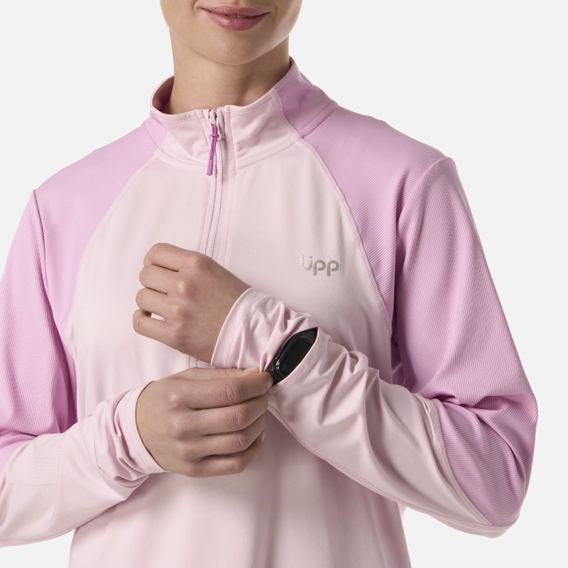 POLERON MUJER PUERTO TRUCCO 1/4 ZIP ROSA LIPPI - 4