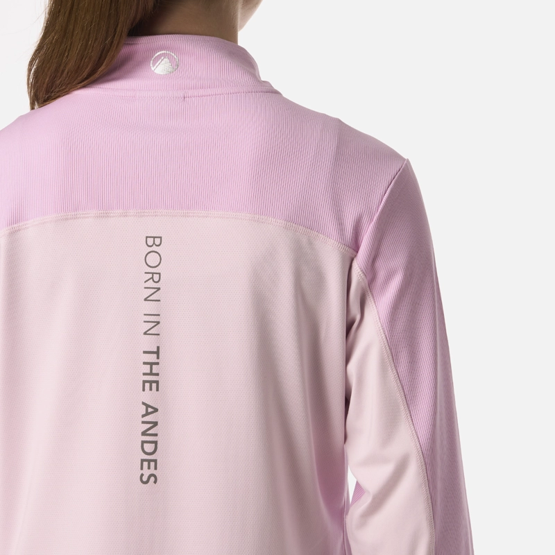 POLERON MUJER PUERTO TRUCCO 1/4 ZIP ROSA LIPPI - 5