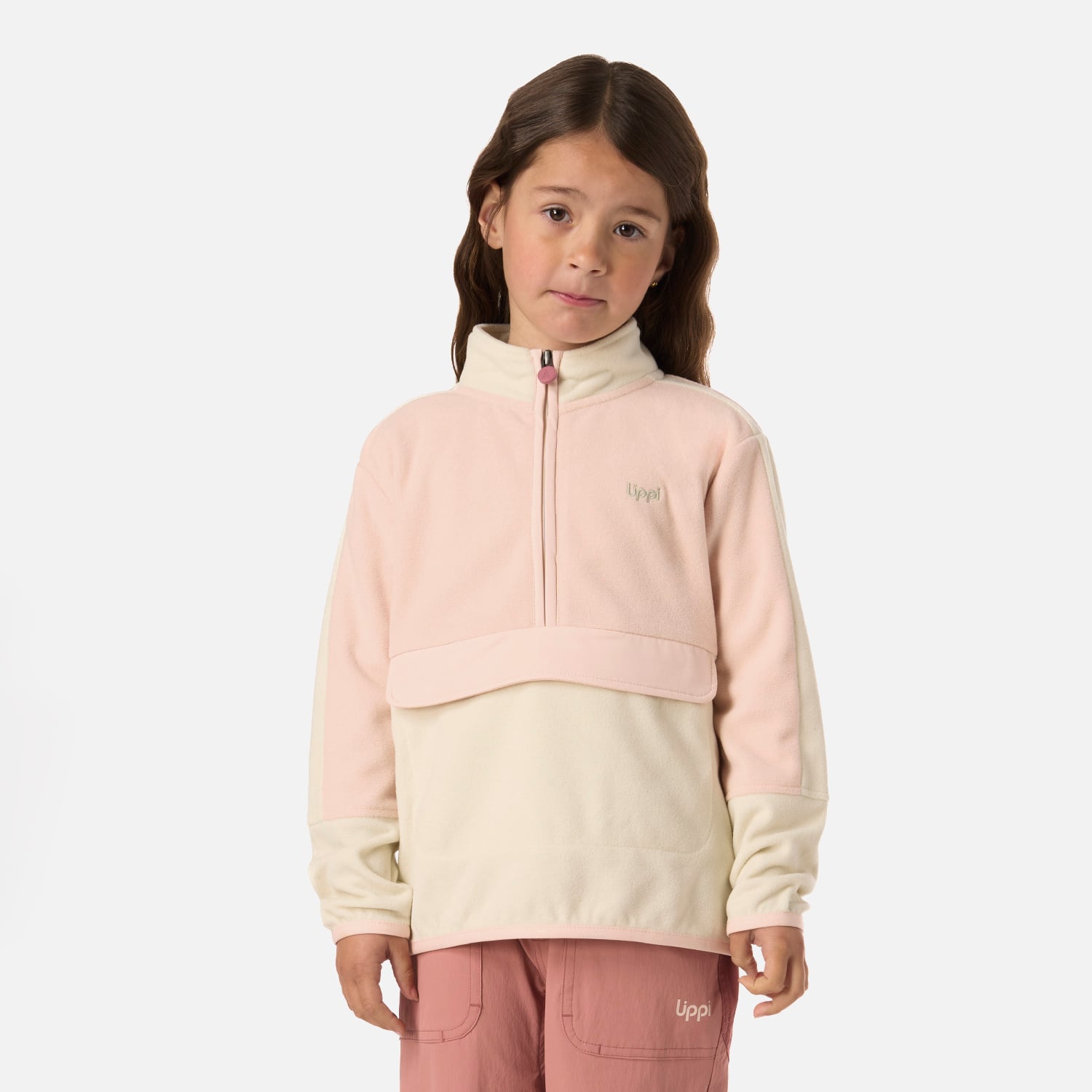 POLAR NIÑA FIREPLACE 1/4 ZIP SWEATSHIRT CREMA LIPPI V26 - 1