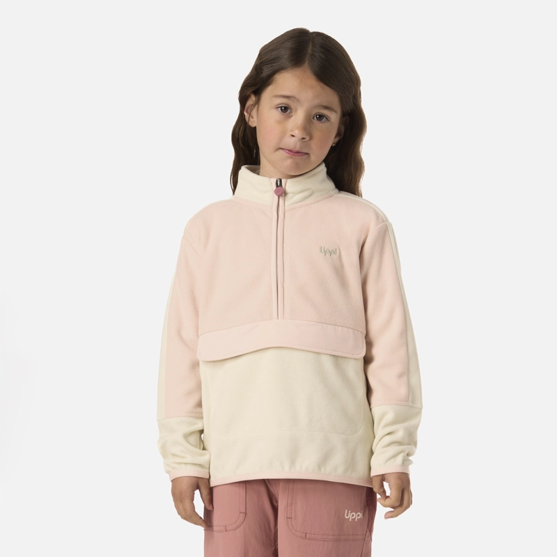 POLAR NIÑA FIREPLACE 1/4 ZIP SWEATSHIRT CREMA LIPPI V26 - 1