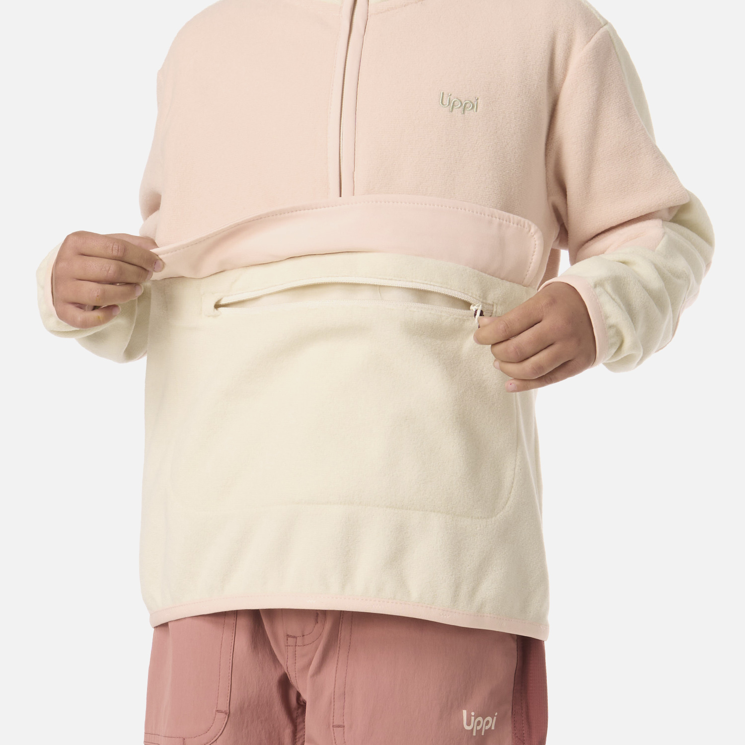 POLAR NIÑA FIREPLACE 1/4 ZIP SWEATSHIRT CREMA LIPPI V26 - 4
