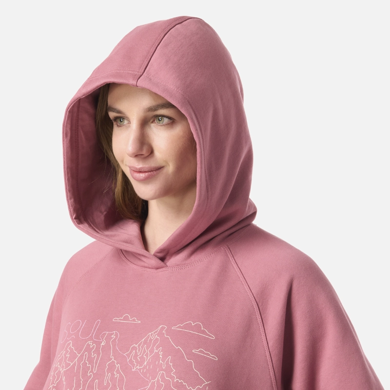 POLERON MUJER INSIGNE HOODY SWEATSHIRT FRONT PRINT ROSA LIPPI V26 - 4