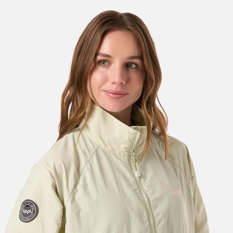CHAQUETA MUJER WINDCITY WINDBREAKER 1/4 ZIP JACKET VERDE CLARO LIPPI - 4