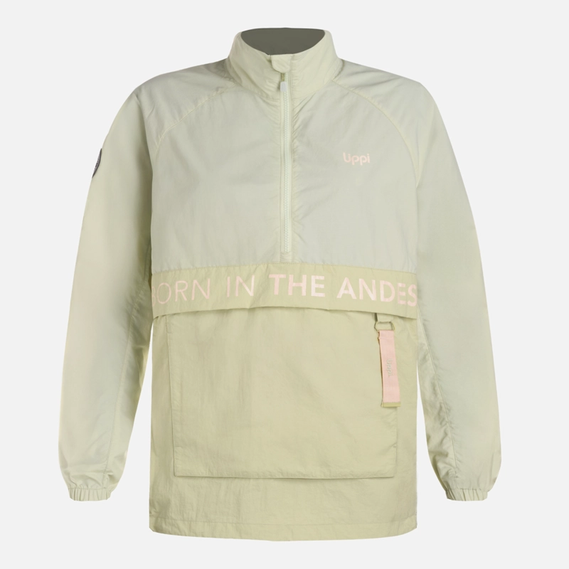 CHAQUETA MUJER WINDCITY WINDBREAKER 1/4 ZIP JACKET VERDE CLARO LIPPI - 9