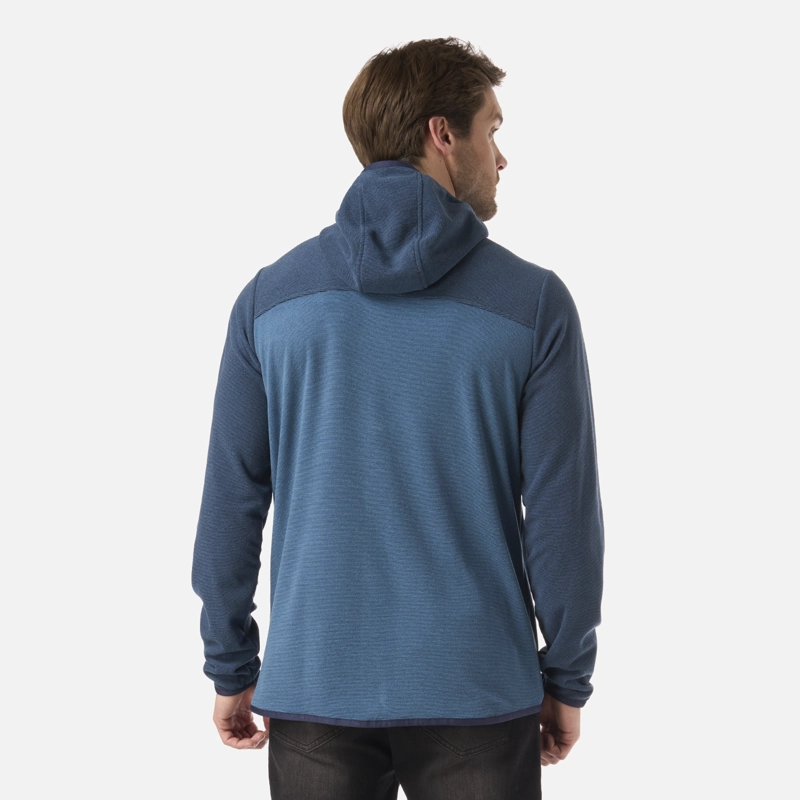 POLAR HOMBRE FIREPLACE FULL ZIP HOODY SWEATSHIRT AZUL OSCURO LIPPI - 3