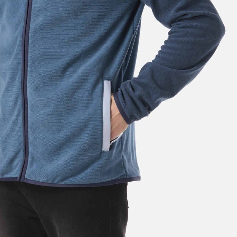 POLAR HOMBRE FIREPLACE FULL ZIP HOODY SWEATSHIRT AZUL OSCURO LIPPI - 5