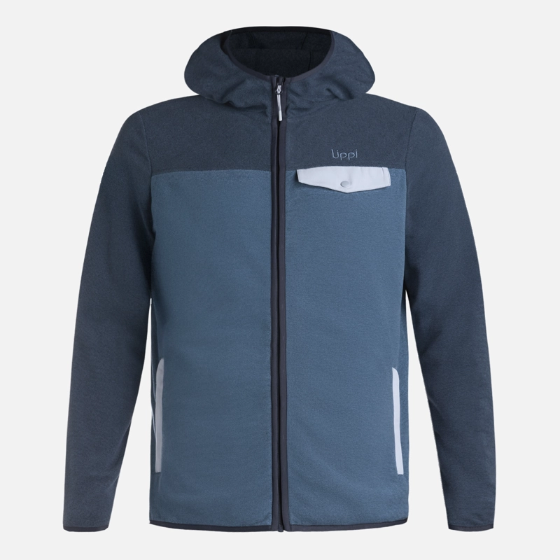 POLAR HOMBRE FIREPLACE FULL ZIP HOODY SWEATSHIRT AZUL OSCURO LIPPI - 7
