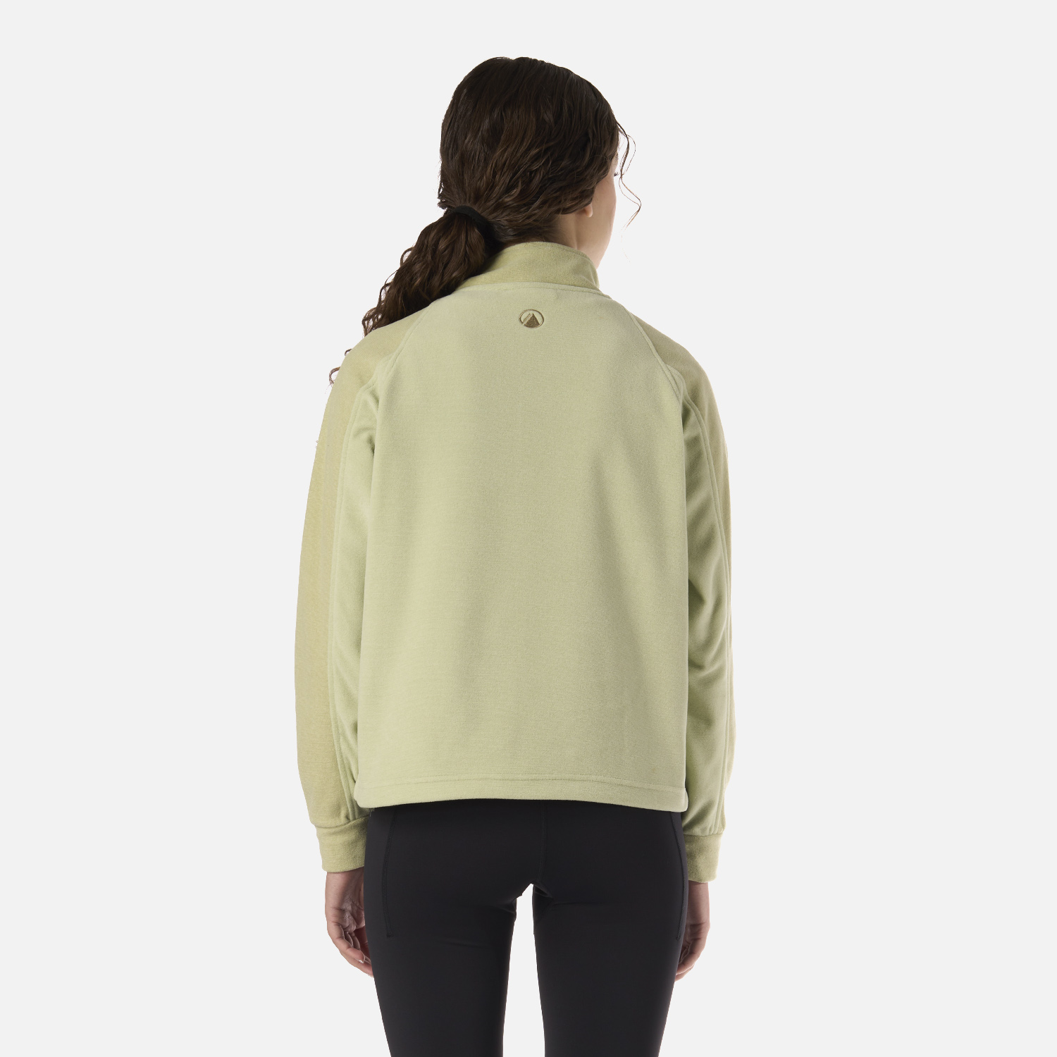 POLAR TEEN GIRL FIREPLACE 1/4 ZIP SWEATSHIRT VERDE MANZANA LIPPI V26 - 3