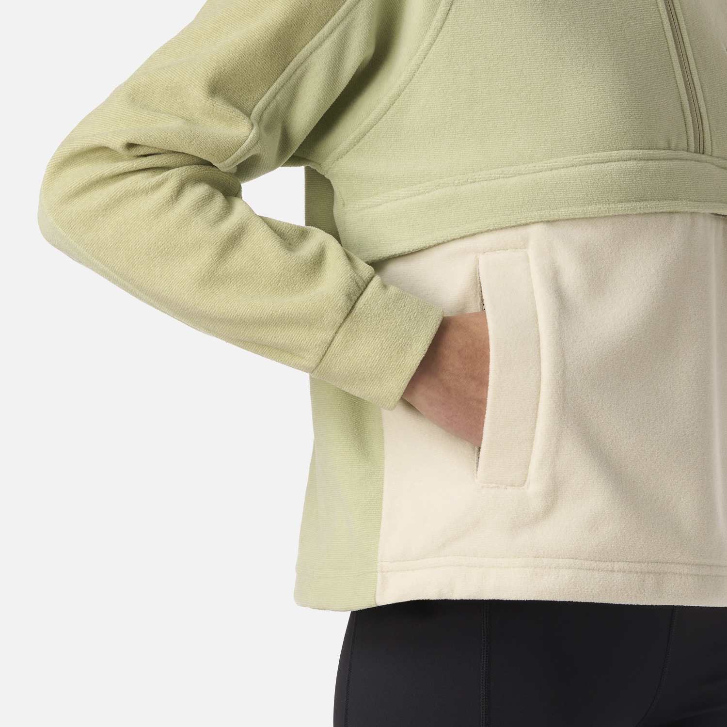 POLAR TEEN GIRL FIREPLACE 1/4 ZIP SWEATSHIRT VERDE MANZANA LIPPI V26 - 6
