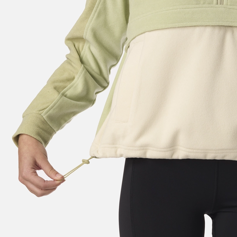 POLAR TEEN GIRL FIREPLACE 1/4 ZIP SWEATSHIRT VERDE MANZANA LIPPI V26 - 7
