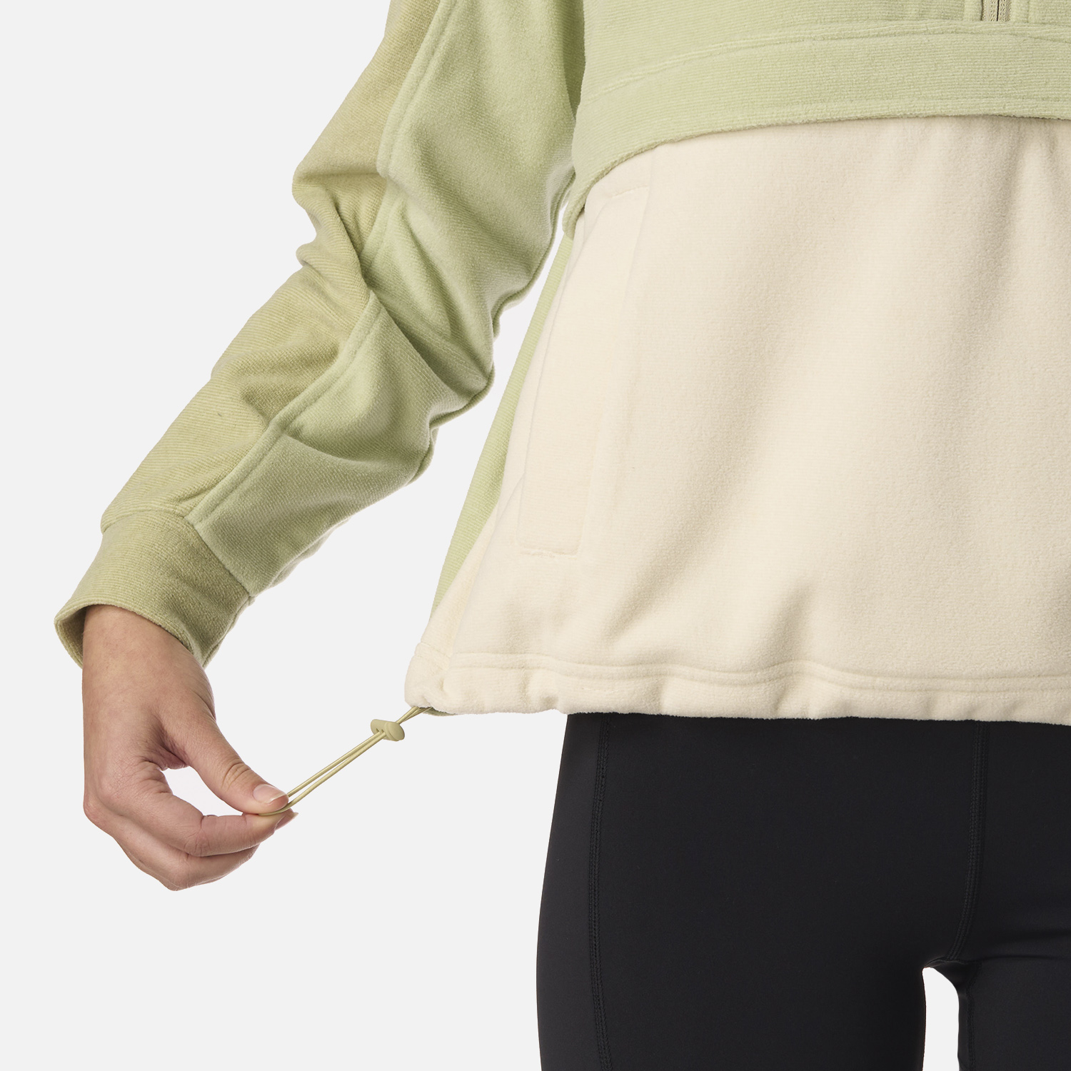 POLAR TEEN GIRL FIREPLACE 1/4 ZIP SWEATSHIRT VERDE MANZANA LIPPI V26 - 7