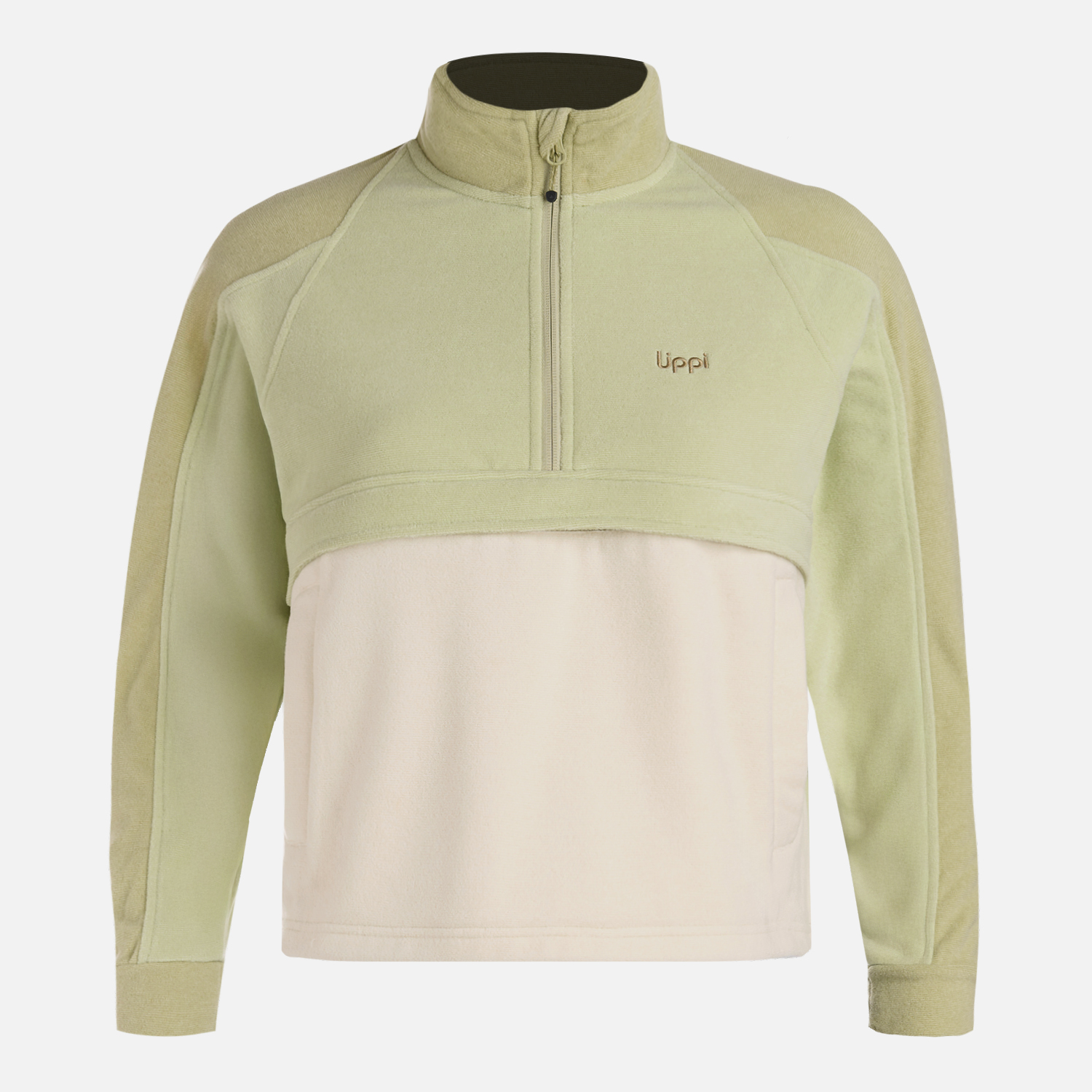 POLAR TEEN GIRL FIREPLACE 1/4 ZIP SWEATSHIRT VERDE MANZANA LIPPI V26 - 9