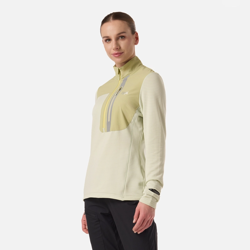 POLERON MUJER KAROVA NANO-F 1/4 ZIP VERDE CLARO LIPPI - 2