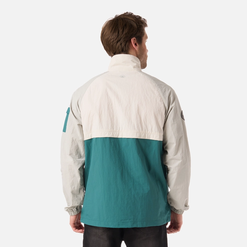 CHAQUETA HOMBRE WINDCITY WINDBREAKER 1/4 ZIP JACKET GRIS CLARO LIPPI - 3