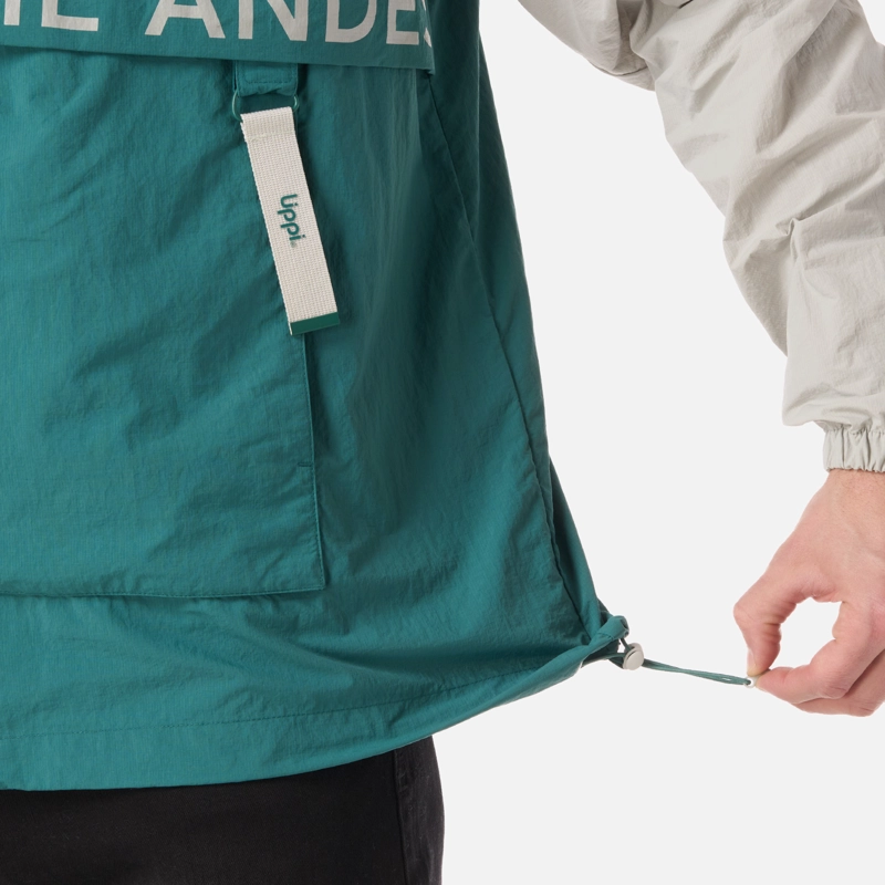 CHAQUETA HOMBRE WINDCITY WINDBREAKER 1/4 ZIP JACKET GRIS CLARO LIPPI - 7