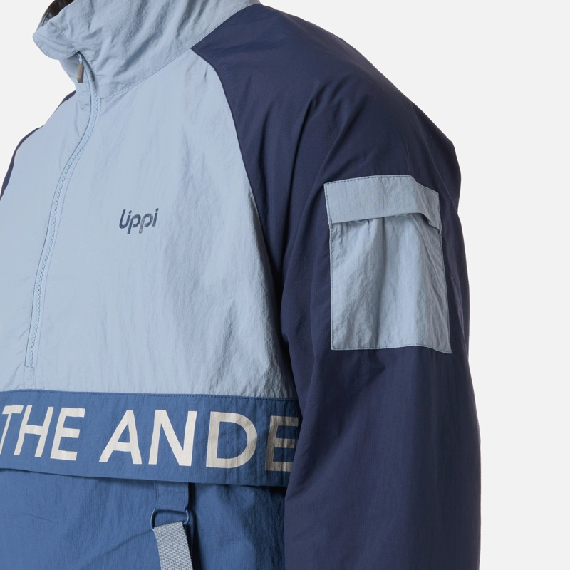 CHAQUETA HOMBRE WINDCITY WINDBREAKER 1/4 ZIP JACKET AZUL PIEDRA LIPPI - 4