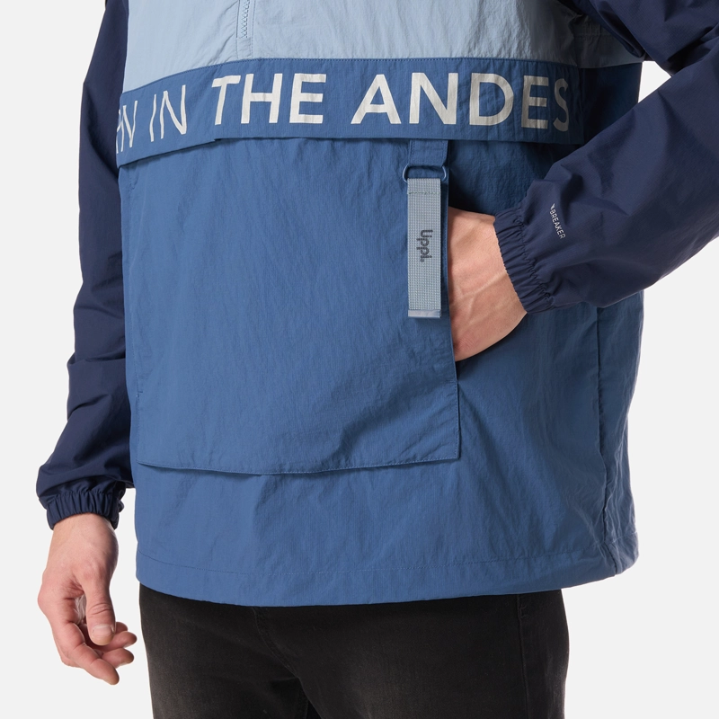 CHAQUETA HOMBRE WINDCITY WINDBREAKER 1/4 ZIP JACKET AZUL PIEDRA LIPPI - 6