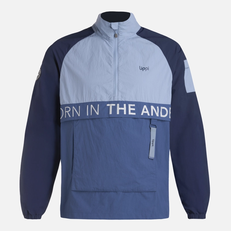 CHAQUETA HOMBRE WINDCITY WINDBREAKER 1/4 ZIP JACKET AZUL PIEDRA LIPPI - 9