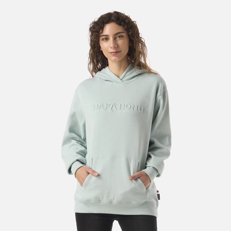 POLERON MUJER MOTOMAMI HOODY GRIS CLARO HAKA HONU - 1