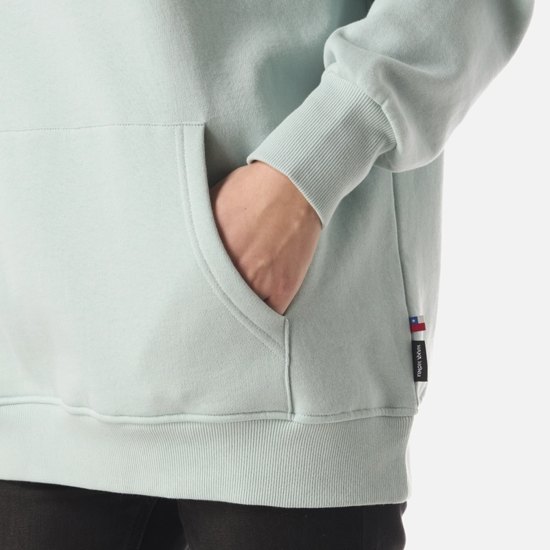 POLERON MUJER MOTOMAMI HOODY GRIS CLARO HAKA HONU - 5
