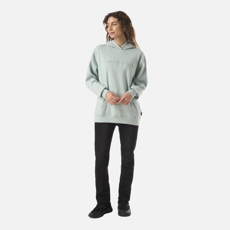 POLERON MUJER MOTOMAMI HOODY GRIS CLARO HAKA HONU - 6