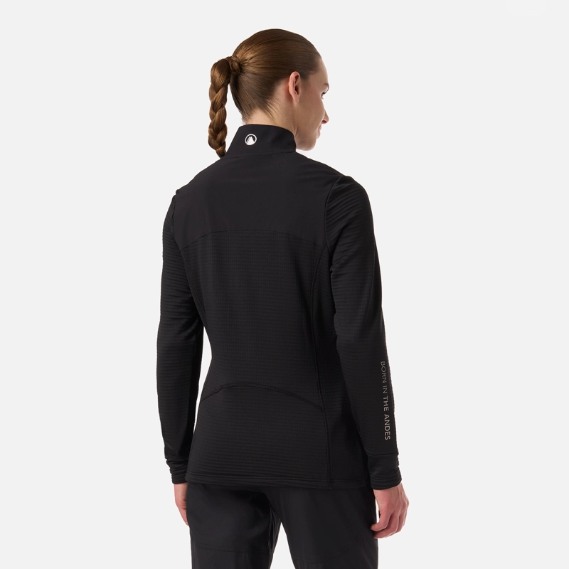 POLERON MUJER KAROVA NANO-F 1/4 ZIP NEGRO LIPPI - 3