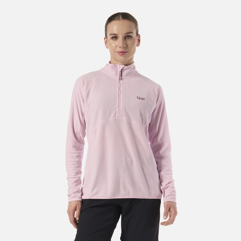 LIPPI POLERON MUJER JACARANDA NANO-F 1/4 ZIP ROSA CLARO LIPPI V26