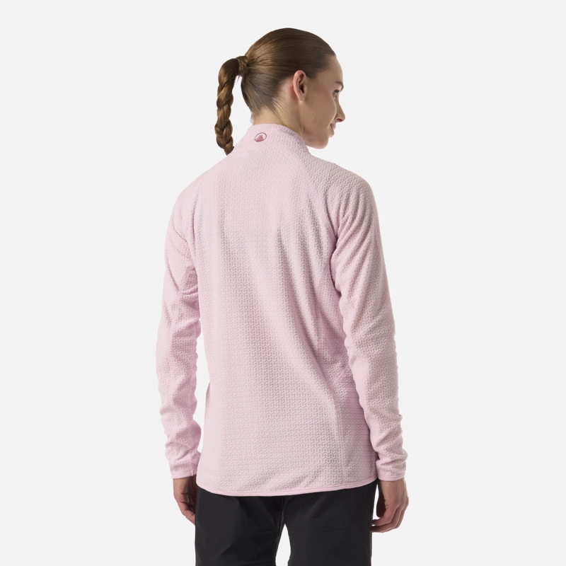 POLERON MUJER JACARANDA NANO-F 1/4 ZIP ROSA CLARO LIPPI V26 - 3
