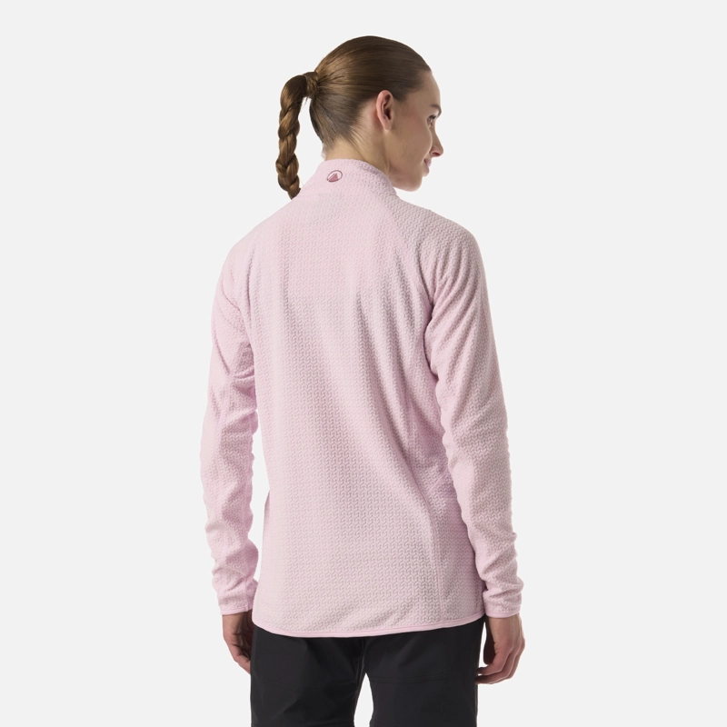 POLERON MUJER JACARANDA NANO-F 1/4 ZIP ROSA CLARO LIPPI V26 - 3