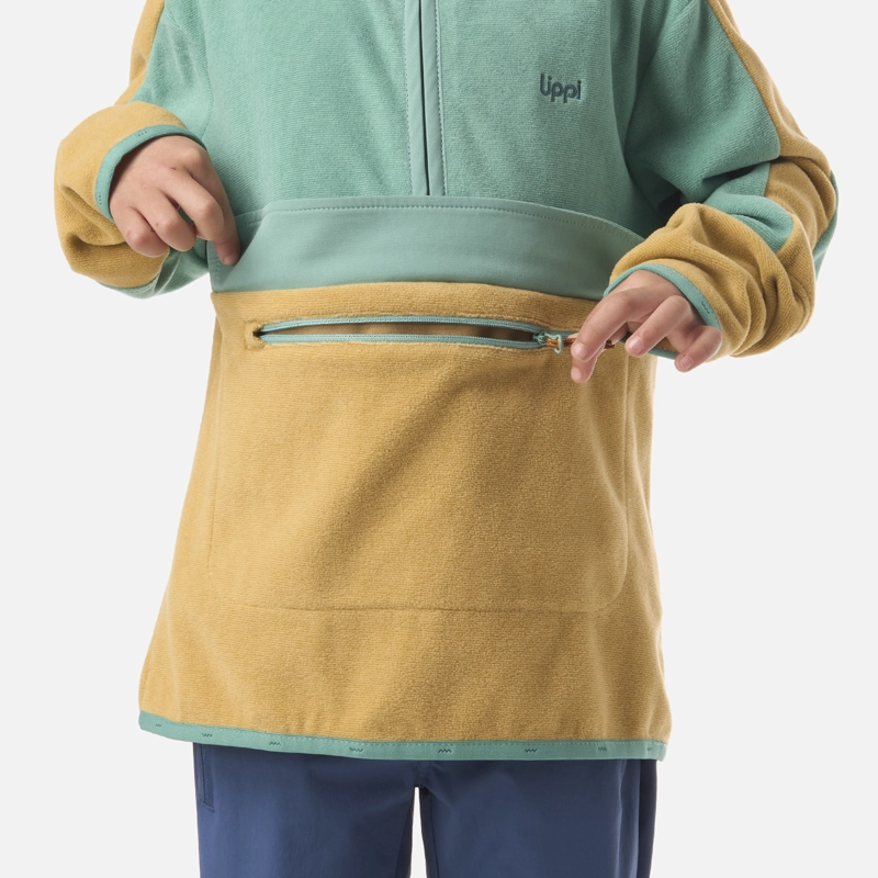 POLAR NIÑO FIREPLACE 1/4 ZIP SWEATSHIRT CAMEL LIPPI - 4