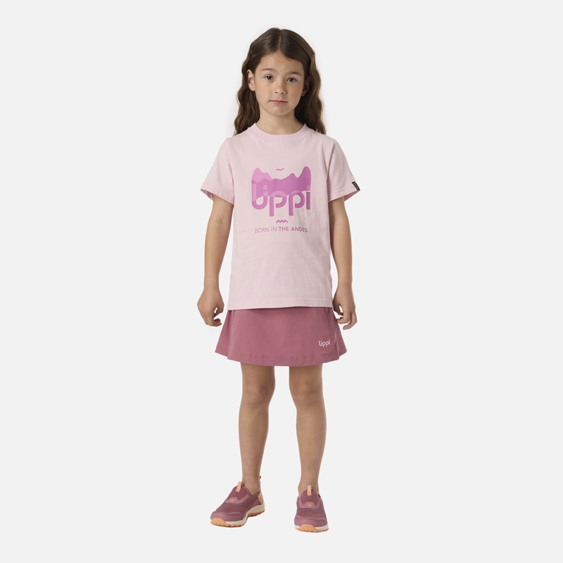 POLERA NIÑA LOGO LIPPI T-SHIRT ROSA CLARO LIPPI - 4