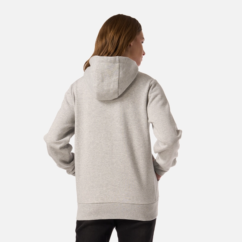POLERON MUJER ULMO FULL ZIP HOODY SWEATSHIRT GRIS MELANGE LIPPI - 3