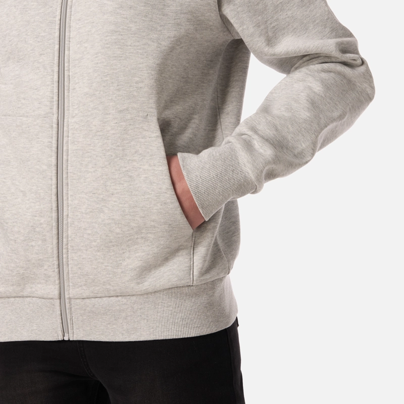 POLERON MUJER ULMO FULL ZIP HOODY SWEATSHIRT GRIS MELANGE LIPPI - 5