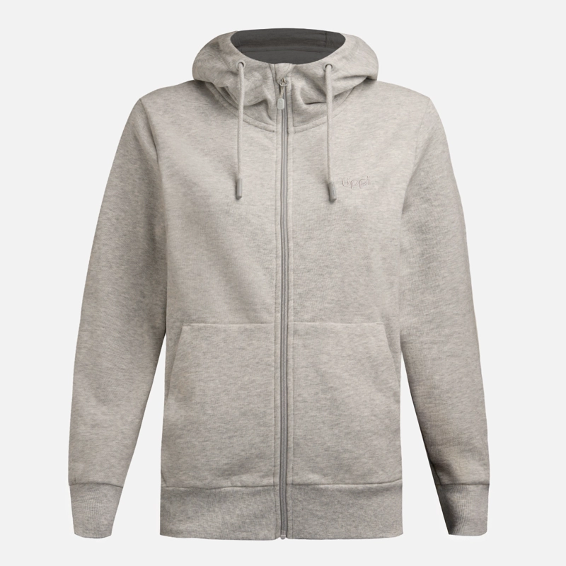 POLERON MUJER ULMO FULL ZIP HOODY SWEATSHIRT GRIS MELANGE LIPPI - 7