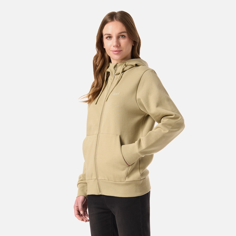 POLERON MUJER ULMO FULL ZIP HOODY SWEATSHIRT VERDE OLIVA LIPPI - 2
