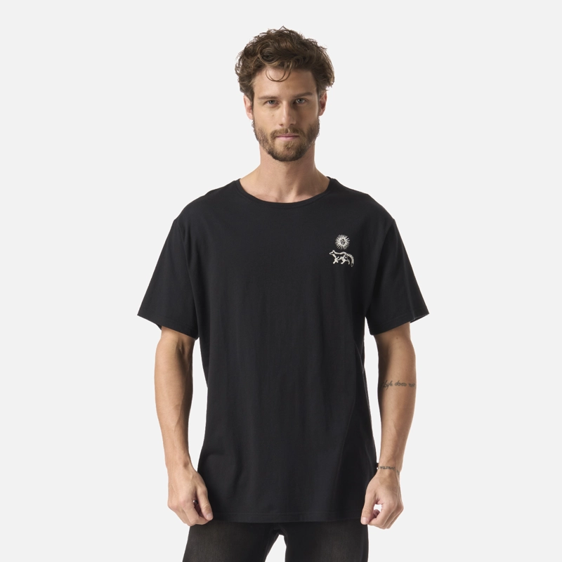 POLERA HOMBRE MOSAICOS NEGRO HAKA HONU - 1