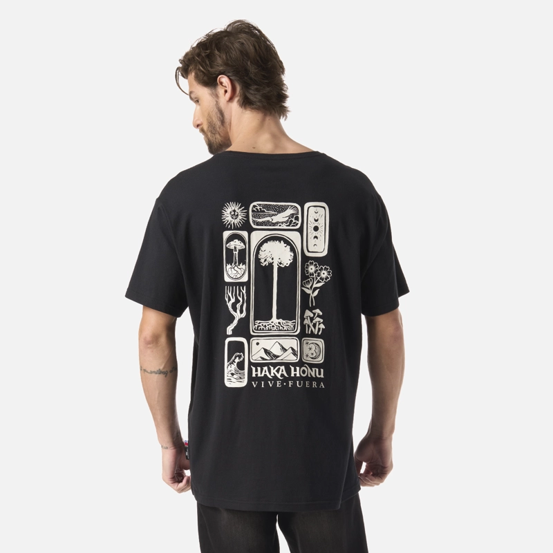 POLERA HOMBRE MOSAICOS NEGRO HAKA HONU - 2
