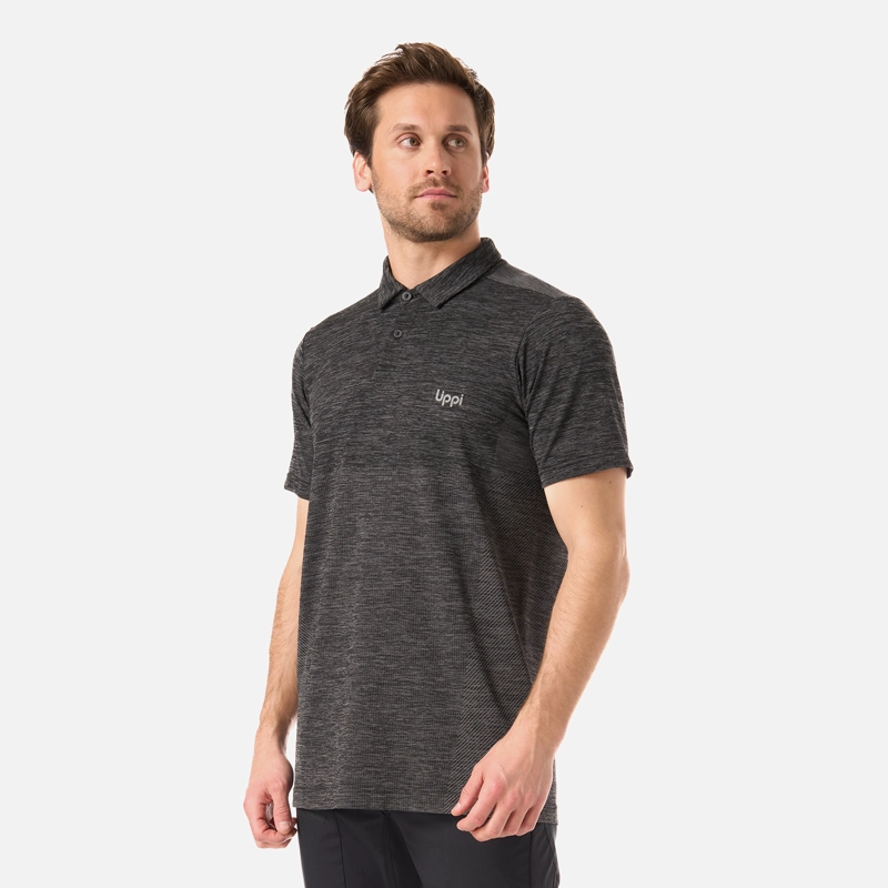 POLERA HOMBRE B-CLASSIC SEAMLESS POLO NEGRO LIPPI - 2