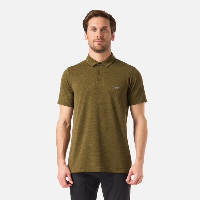 POLERA HOMBRE B-CLASSIC SEAMLESS POLO VERDE MUSGO LIPPI V26 - 1